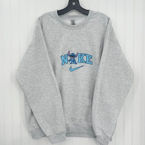 Nike Stitch Embroidered Adult Unisex Crewneck Sweatshirt - Picture 2 of 7